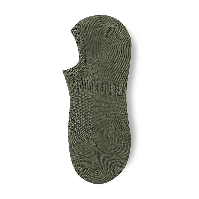 Men's Spring and Summer Pure Cotton Shallow Mouth Deodorant Sweat Absorption Invisible Antibacterial Socks