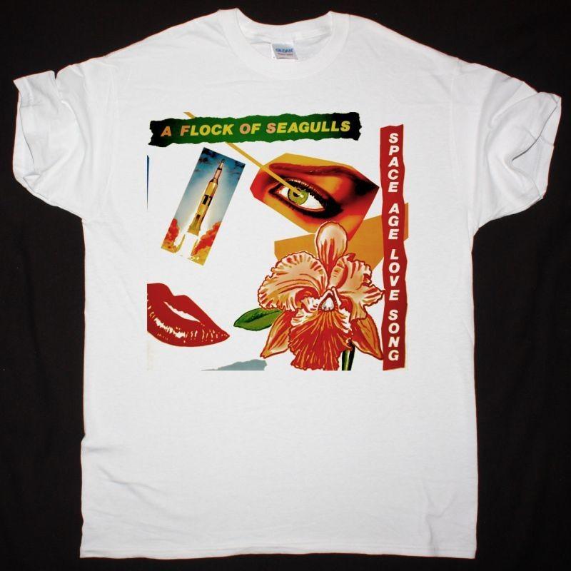 A Flock Of Seagulls Space Age Love Song White T-Shirt Tee XXL