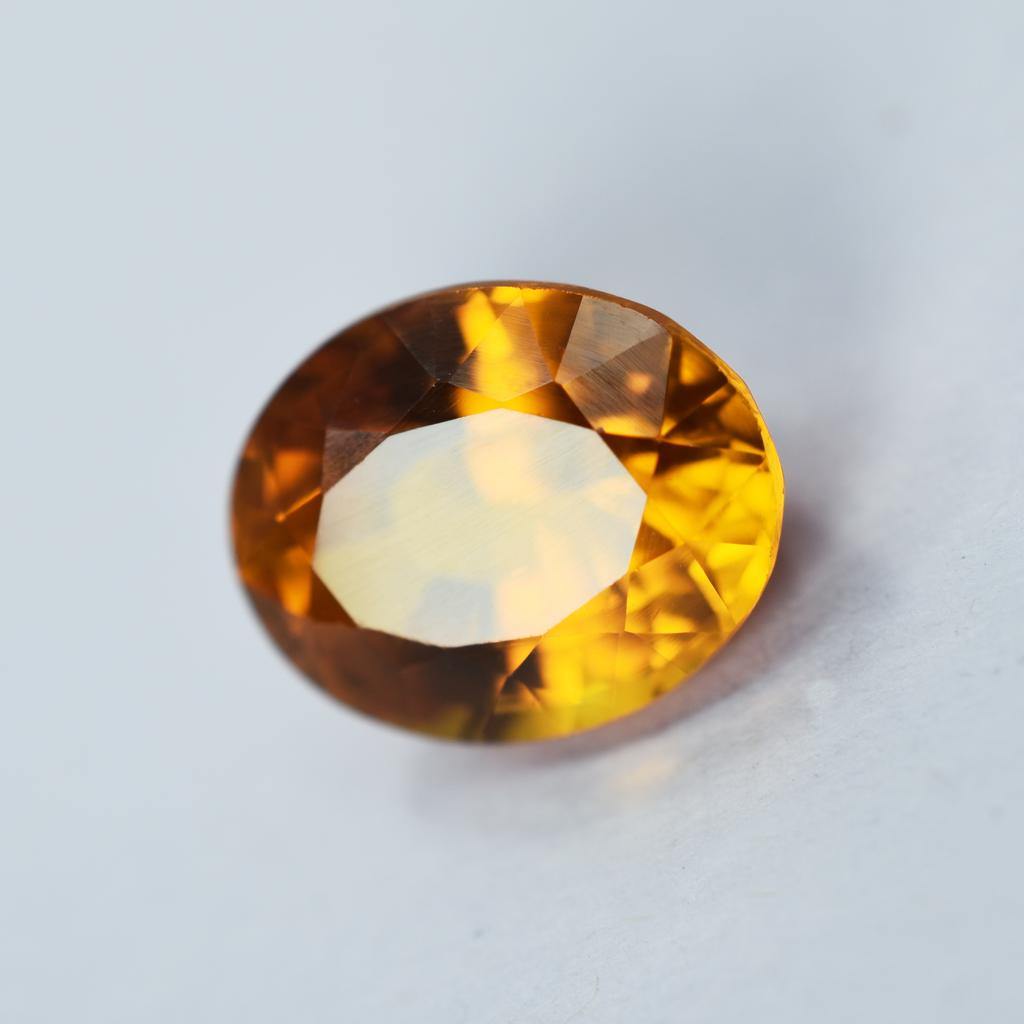 Natural Orange Sapphire Loose Gemstone 5.55 ct Oval Cut September Birthstone for Gem Collections