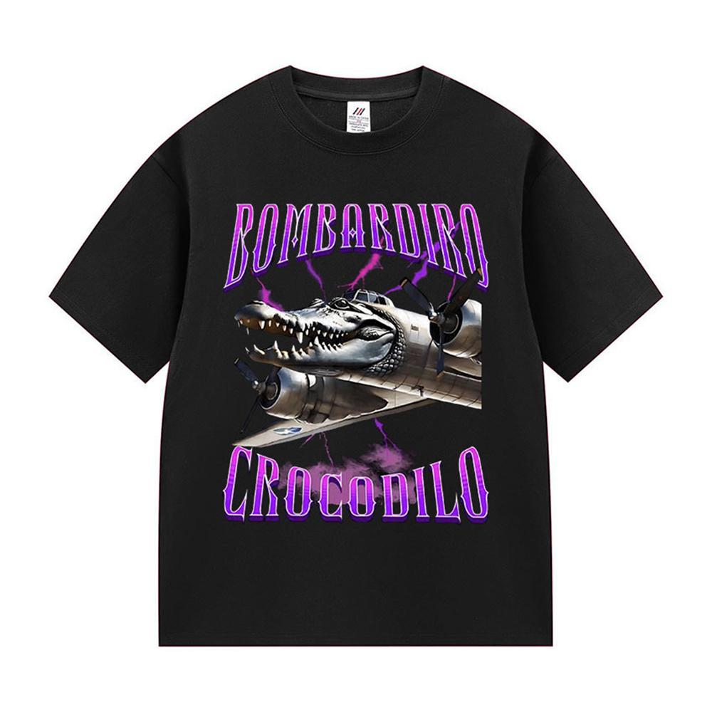 Funny Meme Trulimero Trulichina Funny Cat Fish T-shirts Men Italian Brainrot Print T Shirts Men's Women's Fashion Cotton Tops