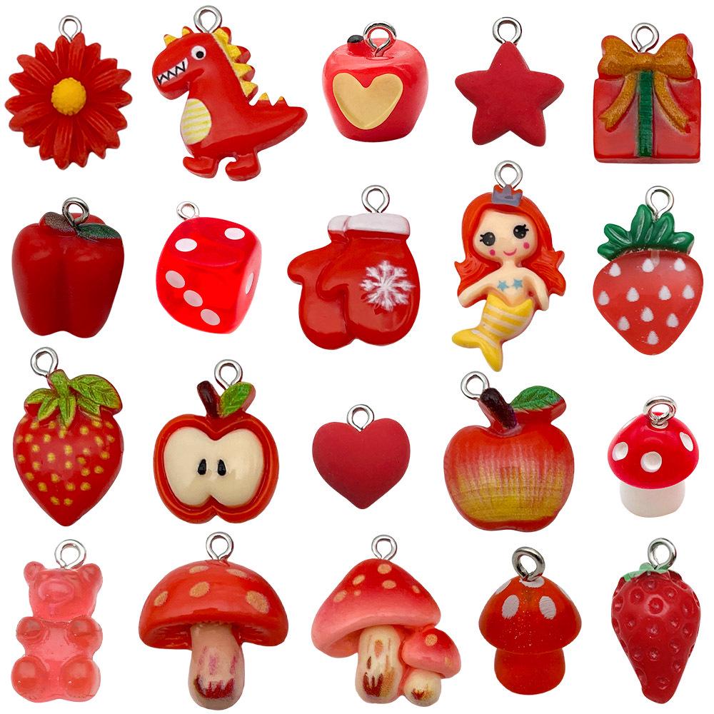 DIY Resin Pink Bear Lollipop Ornaments: Necklace, Earrings, Key Pendant Accessories