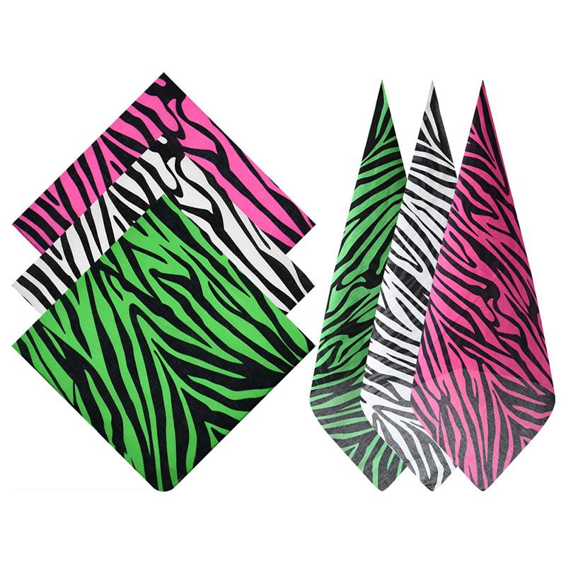 

1 шт., модный велосипедный шейный платок, квадратный шарф с принтом зебры, хлопковые банданы, головные уборы в стиле хип-хоп, повязки на голову