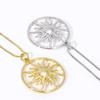 Fashion 18K Gold Plated Brass Hollow Sun Charms Round Pendant For DIY Women Necklace Making Supplies Findings