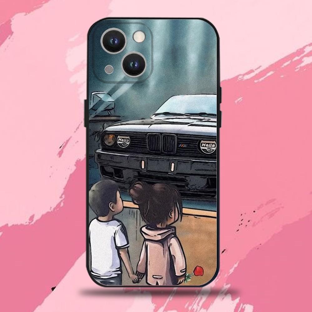Car B- Bmwes-S E30 Phone Case For iPhone 16,15,14,13,12,11 Plus,Pro Max,XS,X,XR,SE,Mini,8,7,Soft Silicone Black Cover