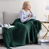 Chritmas Green Blankets Large Knitted Tassel Throw for Bed Chair Sofa Couch Cover All-Season Blanket Home Decor Soft Comfortable