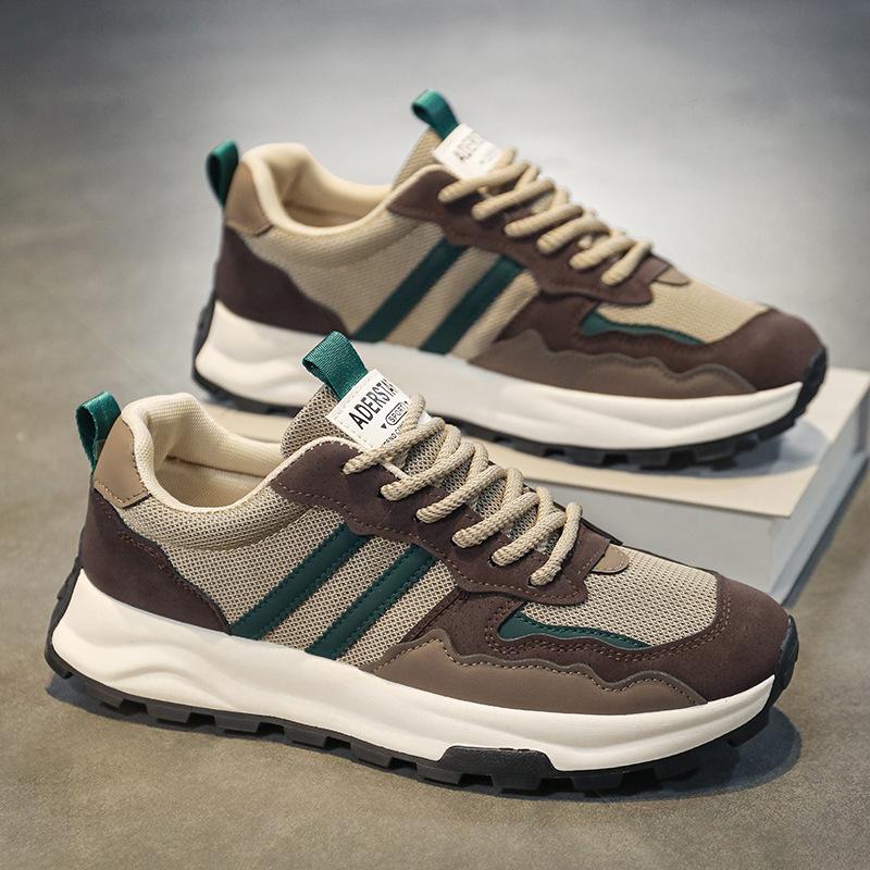 Scarpe autunno nuove casual e leggere da corsa sportive con suola spessa in rete traspirante