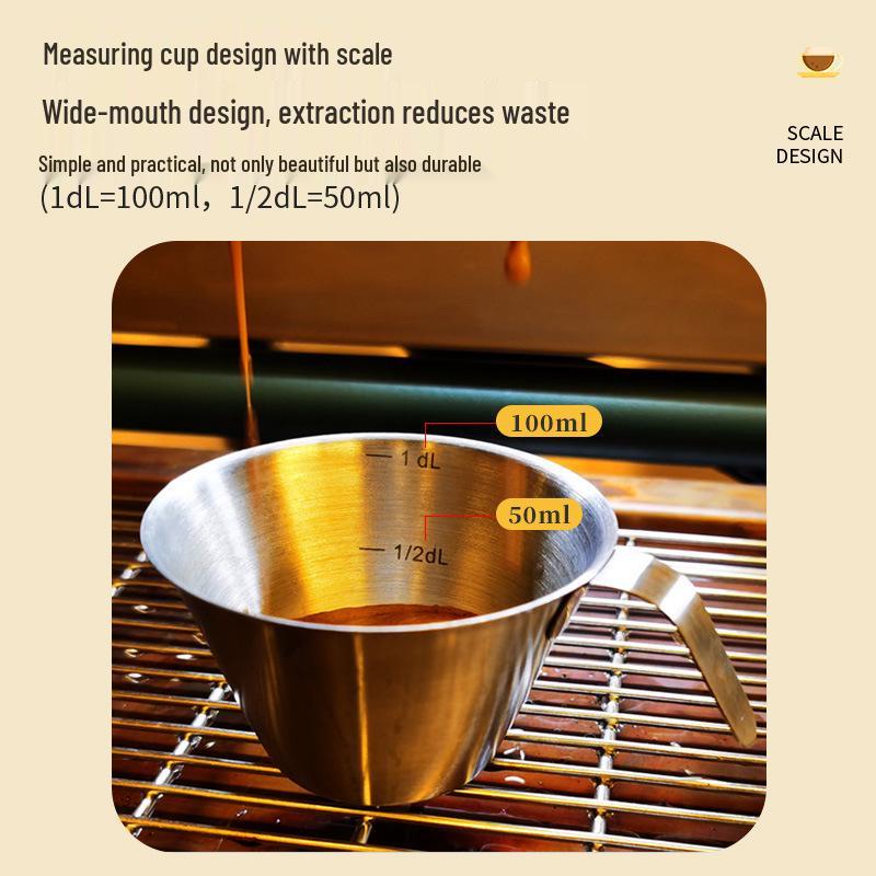 Stainless Steel 100ml Espresso Measuring Cup with Scale