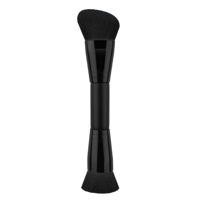 Duals Ended Liquid Makeup Brush Round & Angled Makeup Brushes,Synthetic Makeup Brush for Blending and Application Liquid