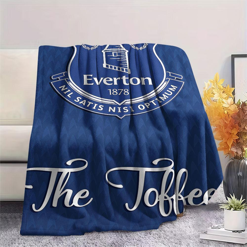 1PC Everton F.C Patterned Flannel Blanket Suitable For All Seasons for Home Decor Warmth and Comfort Gifts Holiday Present