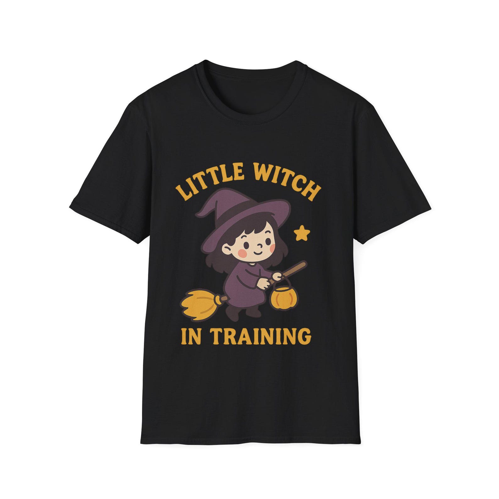 Little Witch in Training Unisex T-Shirt, Cute Halloween Tee, Kids Halloween Shirt, Witch Costume Shirt, Spooky Season Gift, Fall [...] L