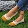 Korean Style Summer Soft Soled Single Shoes for Women Comfortable Knit Breathable Flat Shoes