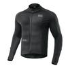 Warm Cycling Jersey with Long Sleeves for Autumn/winter Xxl - Black