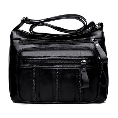 Borsa a Spalla da Donna Multistrato in Morbida Pelle Borsa a Spalla Messenger Semplice alla Moda da Donna Borsa a Tracolla di Grande Capacità