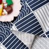 Japanese Ethnic Geometric Wave Print Cotton Linen Fabric for Sofa Cushions & Tablecloths