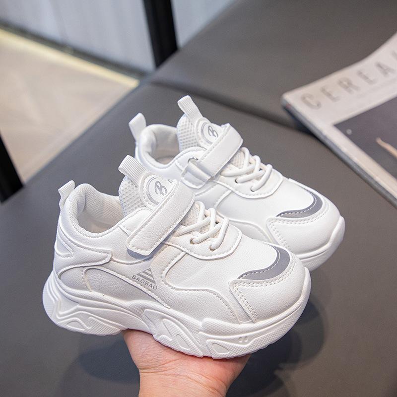 Children's sports shoes Lightweight girls' shoes Casual shoes Student soft-soled non-slip white shoes 2025 spring new
