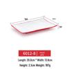 Melamine Rectangular Imitation Porcelain Plate for Hot Pot, Sushi, BBQ & Hotel Tableware.