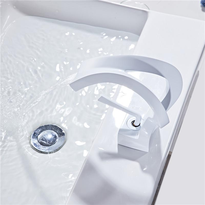 Tuqiu Black Basin Faucet Gray Bathroom Mixer Tap Brass Lavotory Faucet Washbasin Faucet  Hot and Cold Elegant Crane For Bathroom