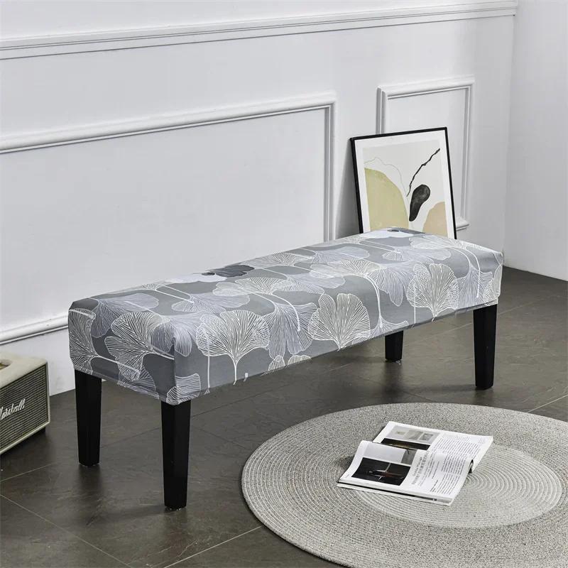 

Чехол для скамейки с цветочным принтом, эластичные чехлы на табуреты для пианино, прямоугольная гостиничная кровать, длинный чехол на табурет, защитный чехол для скамейки, чехол для столовой