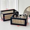 Rattan Storage Basket Solid Wood Organizer Boxes Durable Storage Box  Household