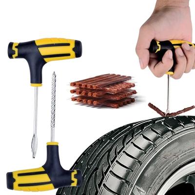 5-100PCS Car Tire Repair Tools Kit with Rubber Strips Tubeless Tyre Puncture Studding Plug Set for Truck Motorcycle Auto