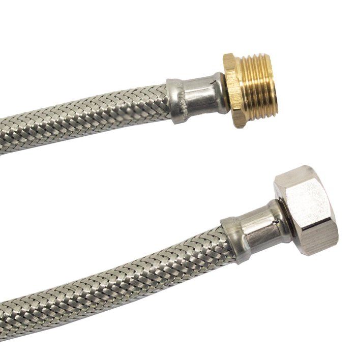 Flexible inox 1/2 pouce, 1500mm, eau potable, DN8, DVGW