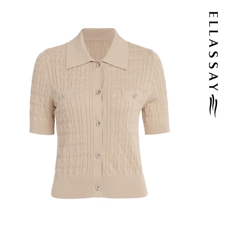 ELLASSAY Women's 2025 Early Spring French Style Modal Blend Knit Cardigan