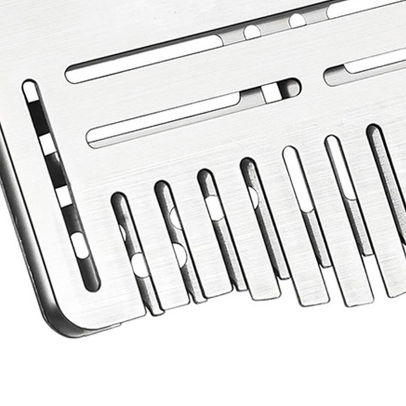 Griddle Accessories Stainless Steel Greases Gate Blocker Block Food from Falling into Rear Greases Trap Heat Resistant