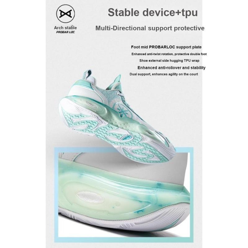 Li-Ning Young All City 12 Youth Low Top Basketball Shoes White Blue Lightweight Anti Slip YKBU020-1