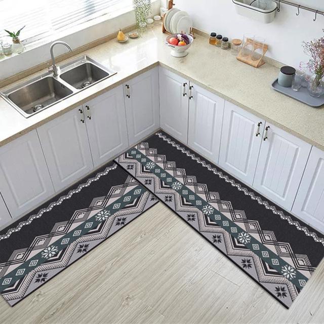 Кухонный коврик в скандинавском стиле, напольный ковер, домашний ковер, простой длинный полосатый дверной коврик, современная мода, входной коврик, домашний декор 40cmx60cm 1PC