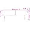 Headboard with Ears Pink 163x23x78 88 Cm Velvet
