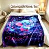 Elefanten-Thema Weiche Decke Personalisierter Benutzerdefinierter Name Textdruck Warme Decke Zuhause Sofa Schlafzimmer Dekoration