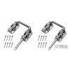 UpgradesSteel Door Latches with 8 Person Tapping Screws Corrosion Resistant Door Bolt 180 Degree Rotation for Home Door