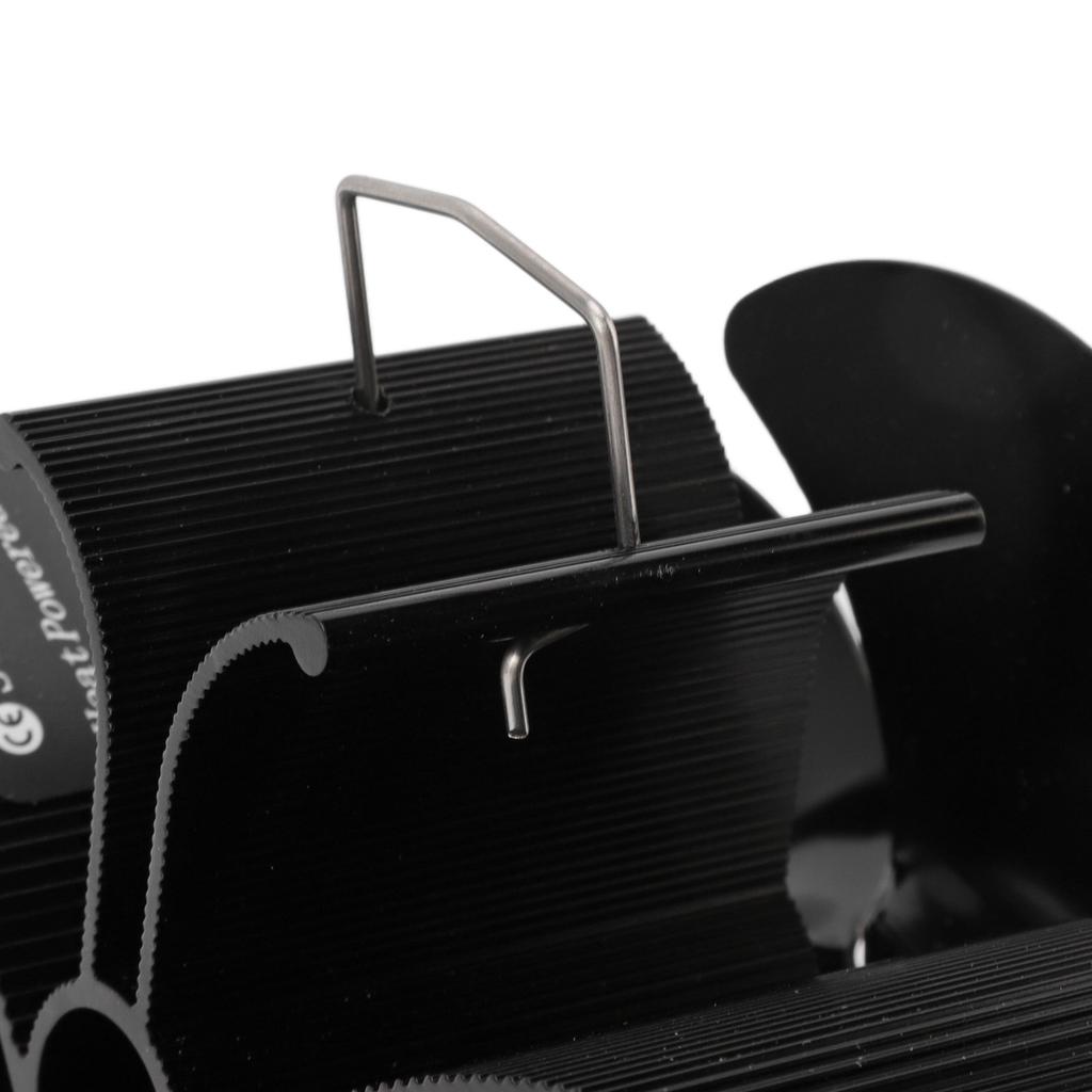 Stove Fan 6 Blades Grter   Volume Low Noise   Wr Resistance Fireplace Fan Black