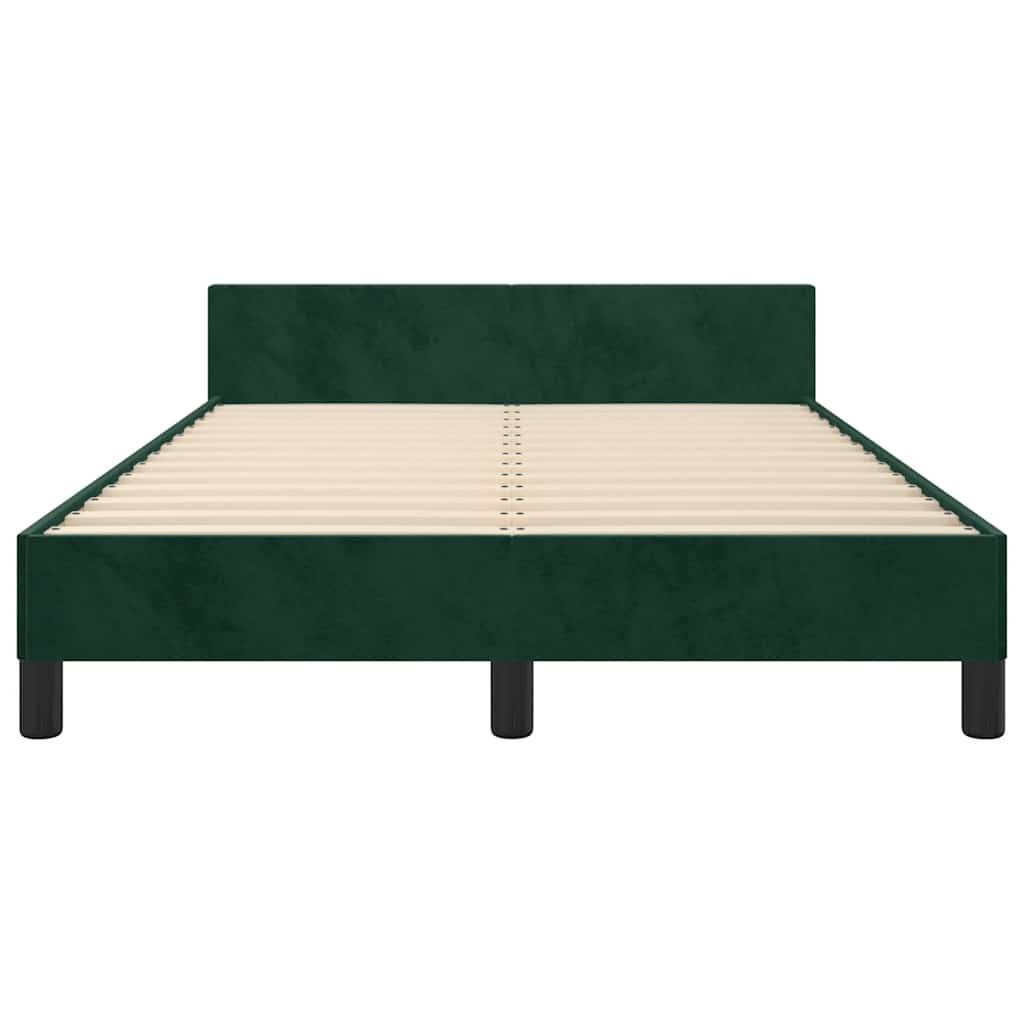Bed Frame without Mattress Dark Green 120x200 cm Velvet