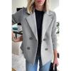 Spring Women's Suit Collar Casual Coat Woolen Coat