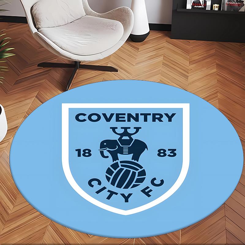 Coventry City Football Club (1) Round Office Rug Decorative Floor Rug for Office Bedroom Living Room and Home Space