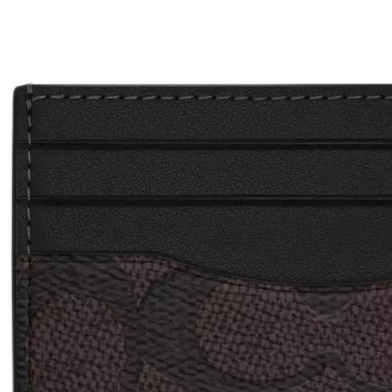 Coach 10 Merklogo Multi-Kaartsleuf Gecoat Canvas Kaarthouder Dames Kaarthouder Zwart CZ286-IMXAQ
