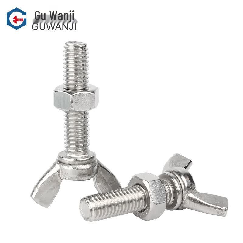 GUWANJI 304 Stainless Steel Butterfly Screw & Hex Nut Combination Set