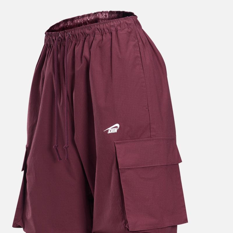 Nike Sportswear Dance Logo Fashion Loose Fit Cargo Pants Women pants Burgundy HQ4749-652