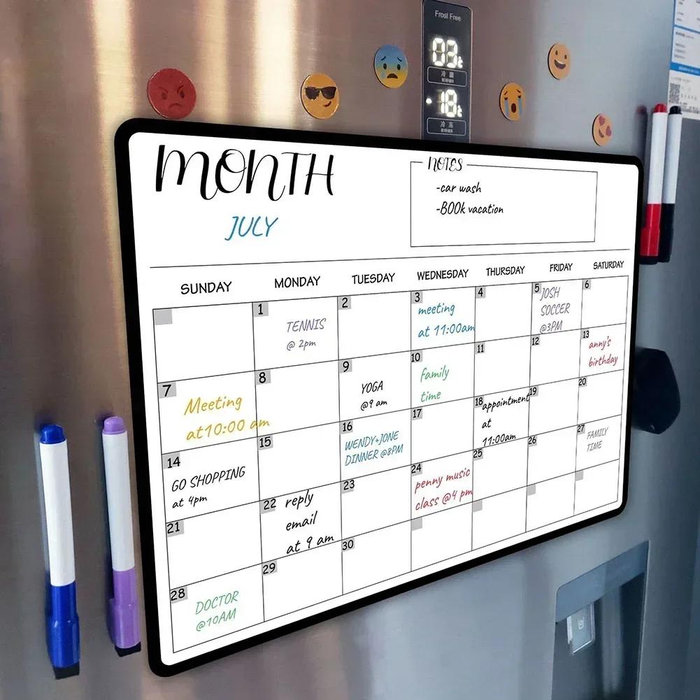 Magnetic Calendar For Fridge Monthly Weekly Planner Whiteboard Calendar Table Dry Erase Monthly Fridge Sticker Message Board China Mainland