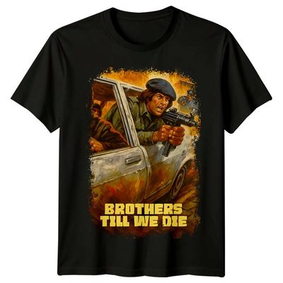 Brothers Till We Die (1977) Movie Poster Inspired T-Shirt Retro 80s Tee