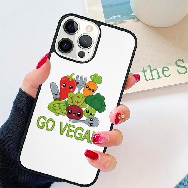 

Vegan Vegetarian Quotes Phone Case Cover For iPhone 17 Air 15 16 14 13 12 Pro Max 11 Pro Max Plus Coque Shell iPhone 15plus
