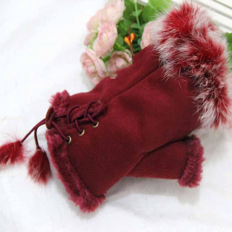 Halbe Paar 1-Finger-Handschuhe BTS Kpop Warme Handschuhe Schnürhandschuhe Fingerlos Neue Handschuhe