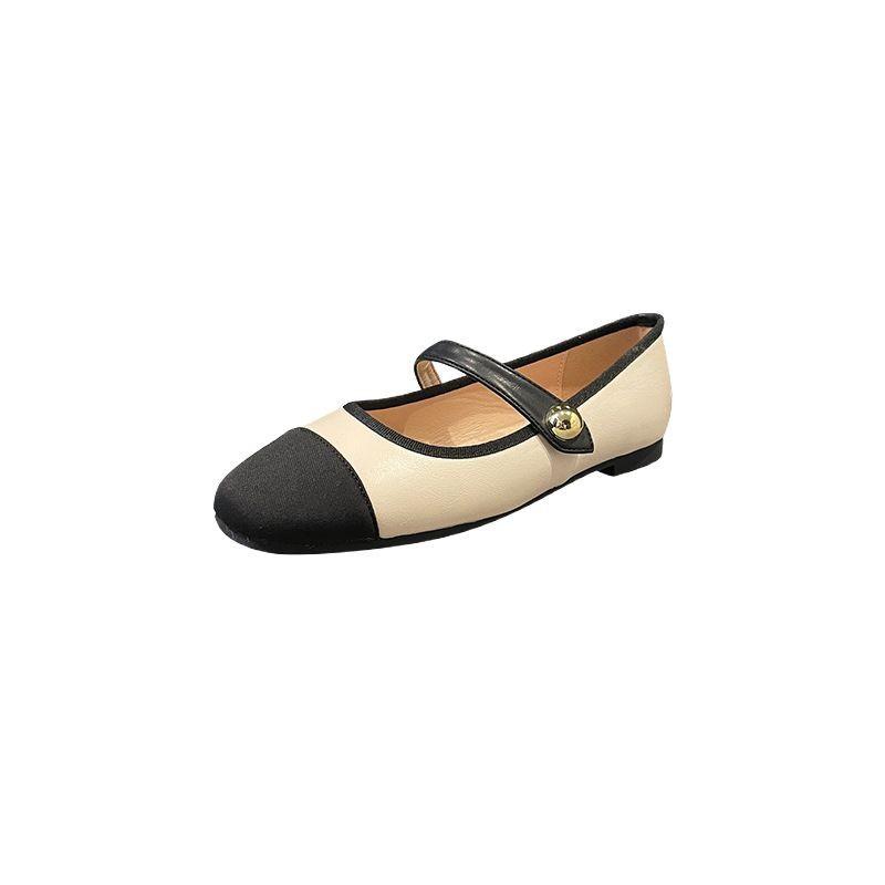 Flat bottom square head French Mary Jane women's shoes 2025 new small fragrant wind ballet single shoes women