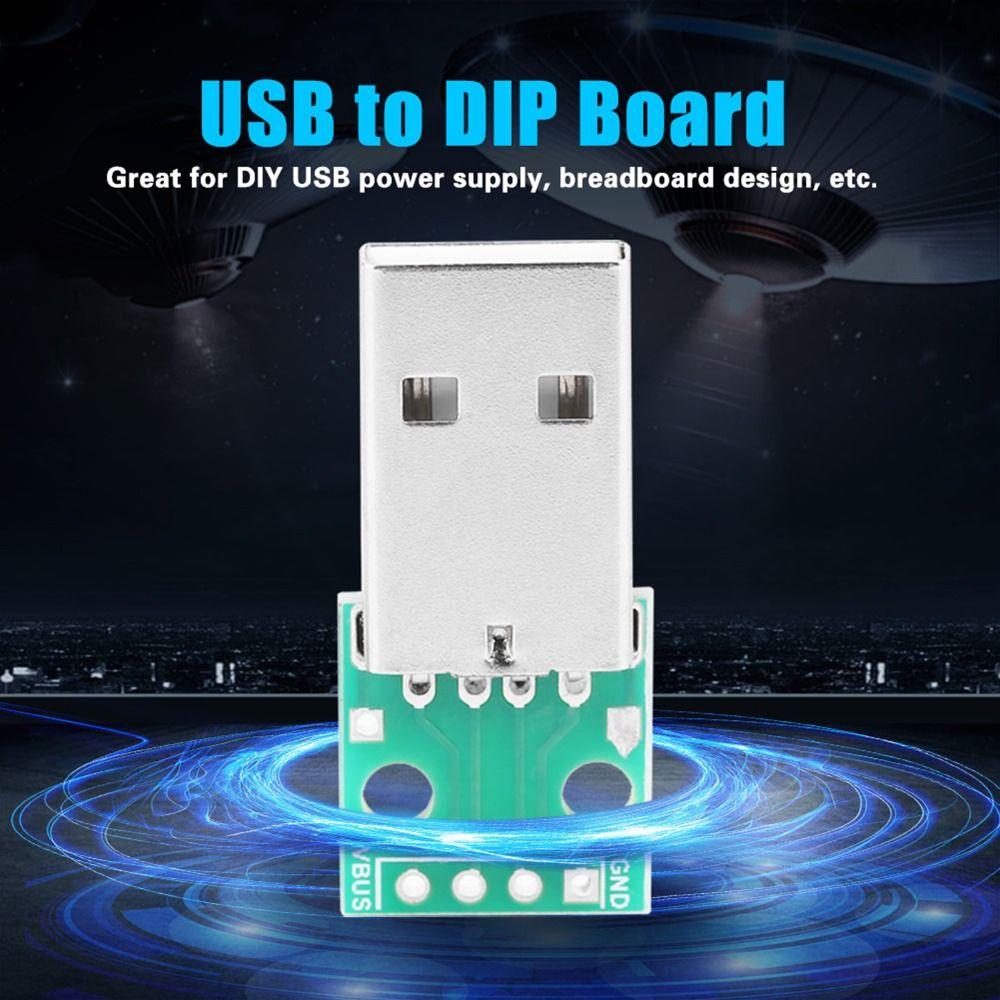 10PCS Mini USB Type a To DIP Adapter Board USB Type a Male Plug To DIP  Breadboard Design