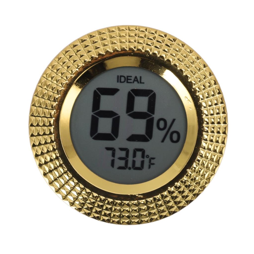 Insert Digital Hygrometer Round Cigar Box High Accuracy Electronic Temperature Humidity Meter