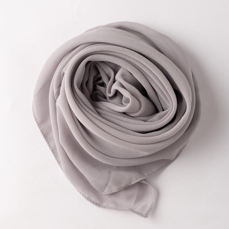 Muslimischer Chiffon Hijab Schal Einfarbiges Quadratisches Kopftuch für Frauen Hijabs Schals Jersey Hijabs Islamischer Turban Stirnband Schal