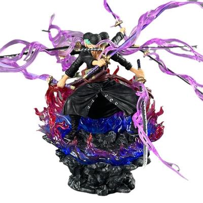 Roronoa Zoro Anime Figur Gk Drei Köpfe und sechs Arme Neun Messer Flow Ashura PVC Action Figur Modell Spielzeug Puppe
