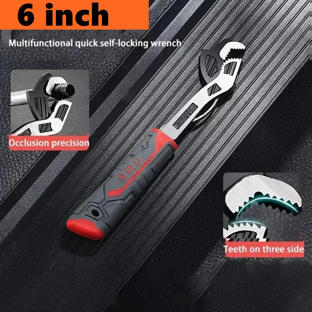 Industrial Grade Adjustable Multifunctional Self-locking Pipe Wrench Tool, Universal Pipe Wrench, Fast Power Grip Pipe Wrench