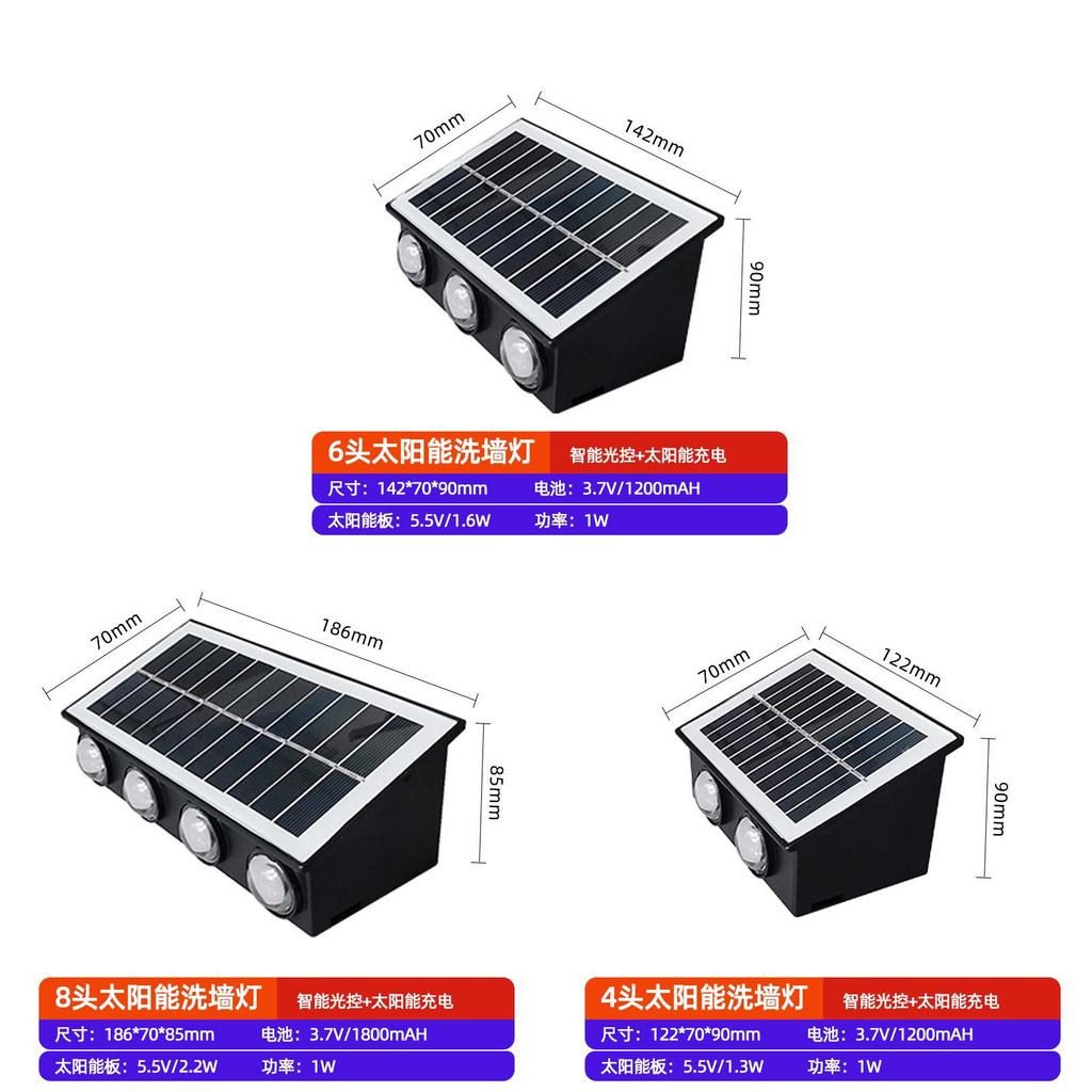 Solar Wall Light Outdoor Garden Decor With Rgb And Warm Light For Patio And Fence